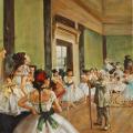 世界名画德加芭蕾舞人物舞蹈课油画手绘客厅玄关装饰画幼儿园壁画