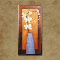 纯手绘油画现代欧式美式花卉装饰画 餐厅挂画 百合花