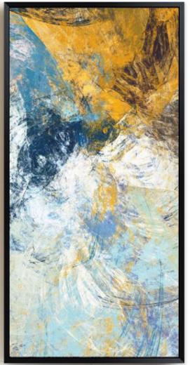 彩色五彩斑斓蓝色抽象线条艺术玄关油画挂画CX05232