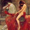 《马背上的Godiva夫人》油画 世界历史名画临摹复制